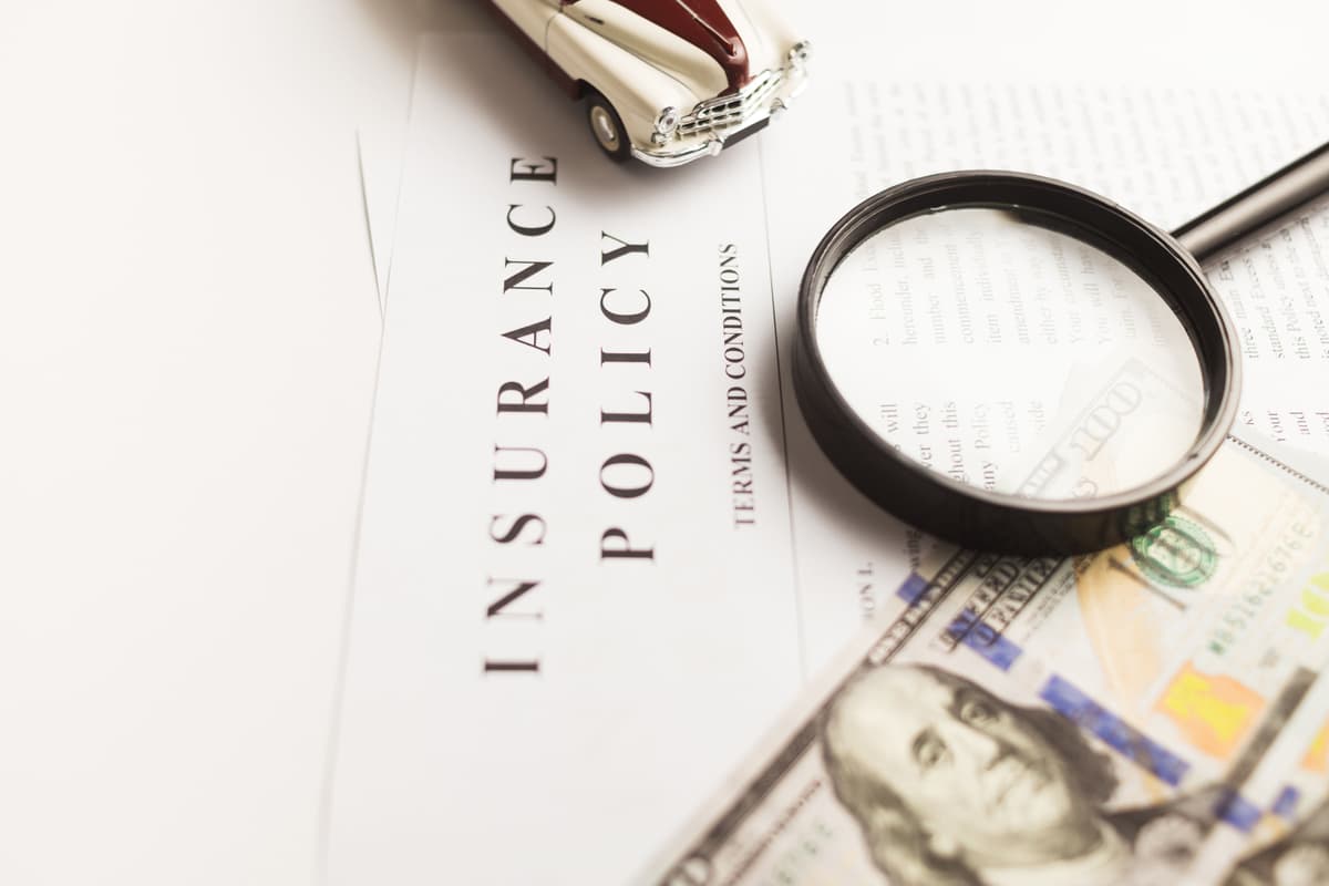 Insurance policy document under review
