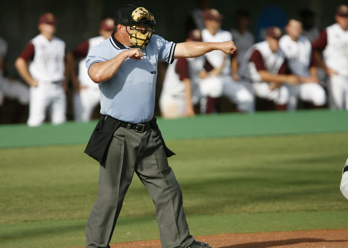Umpire making a call — like an umpire in the appraisal process
